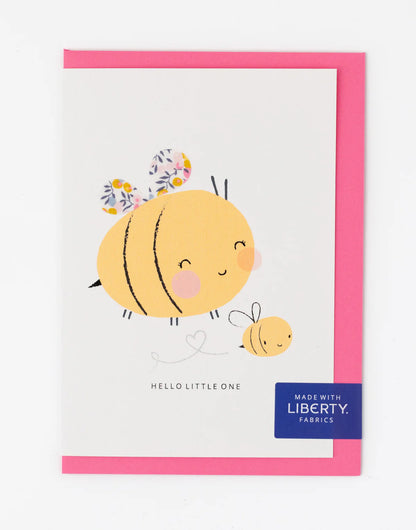 Liberty Bee New Baby Card - Adelajda's Wish