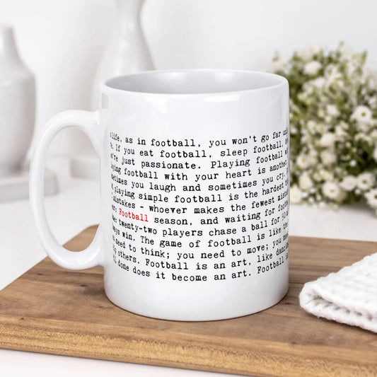 Football Quotes Ceramic Mug with Gift Box