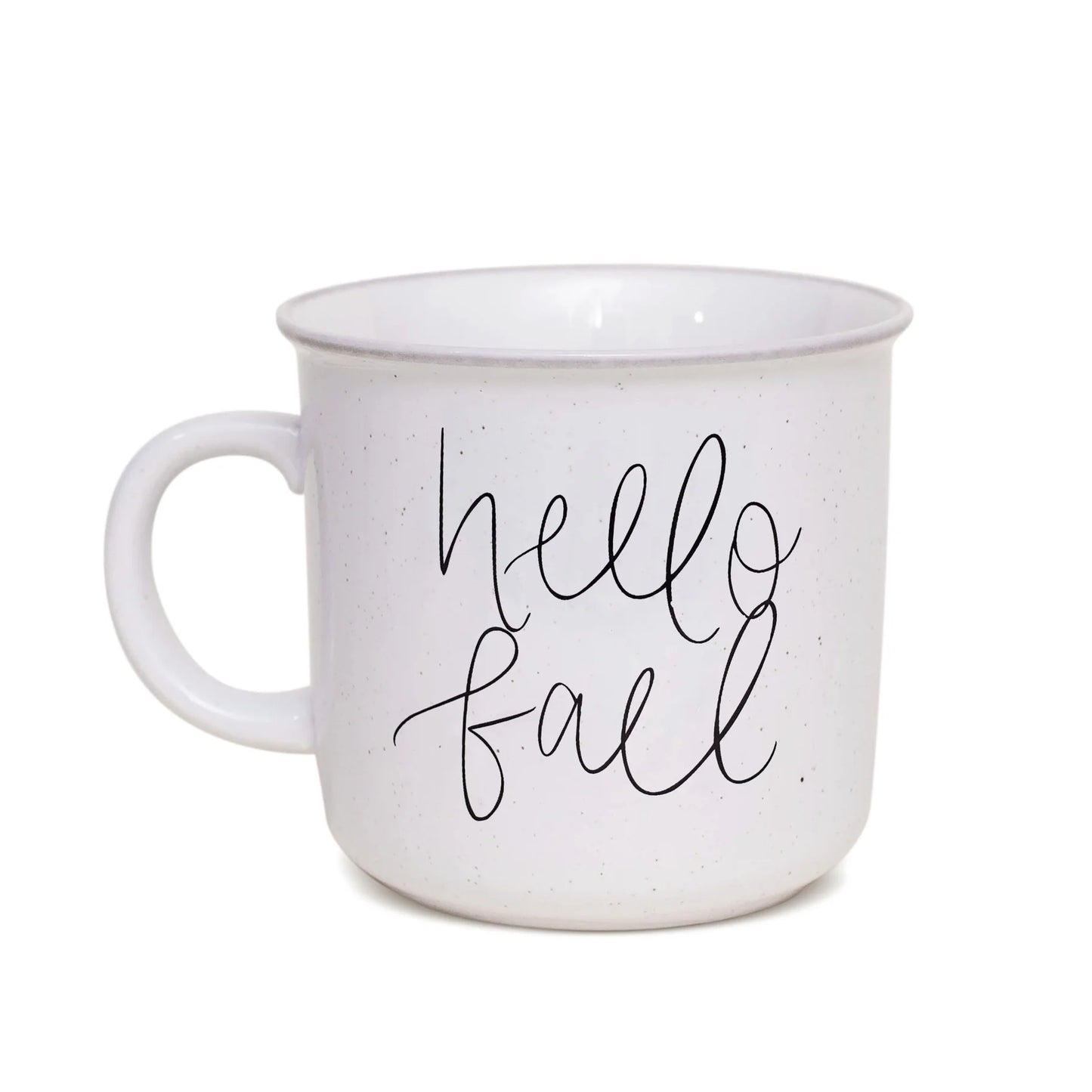Hello Fall ceramic campfire stoneware mug
