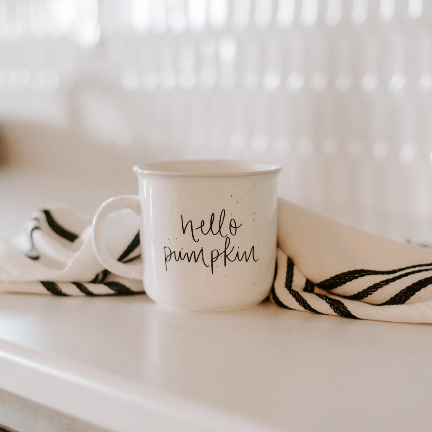 Hello pumpkin campfire ceramic mug by Sweet water decor