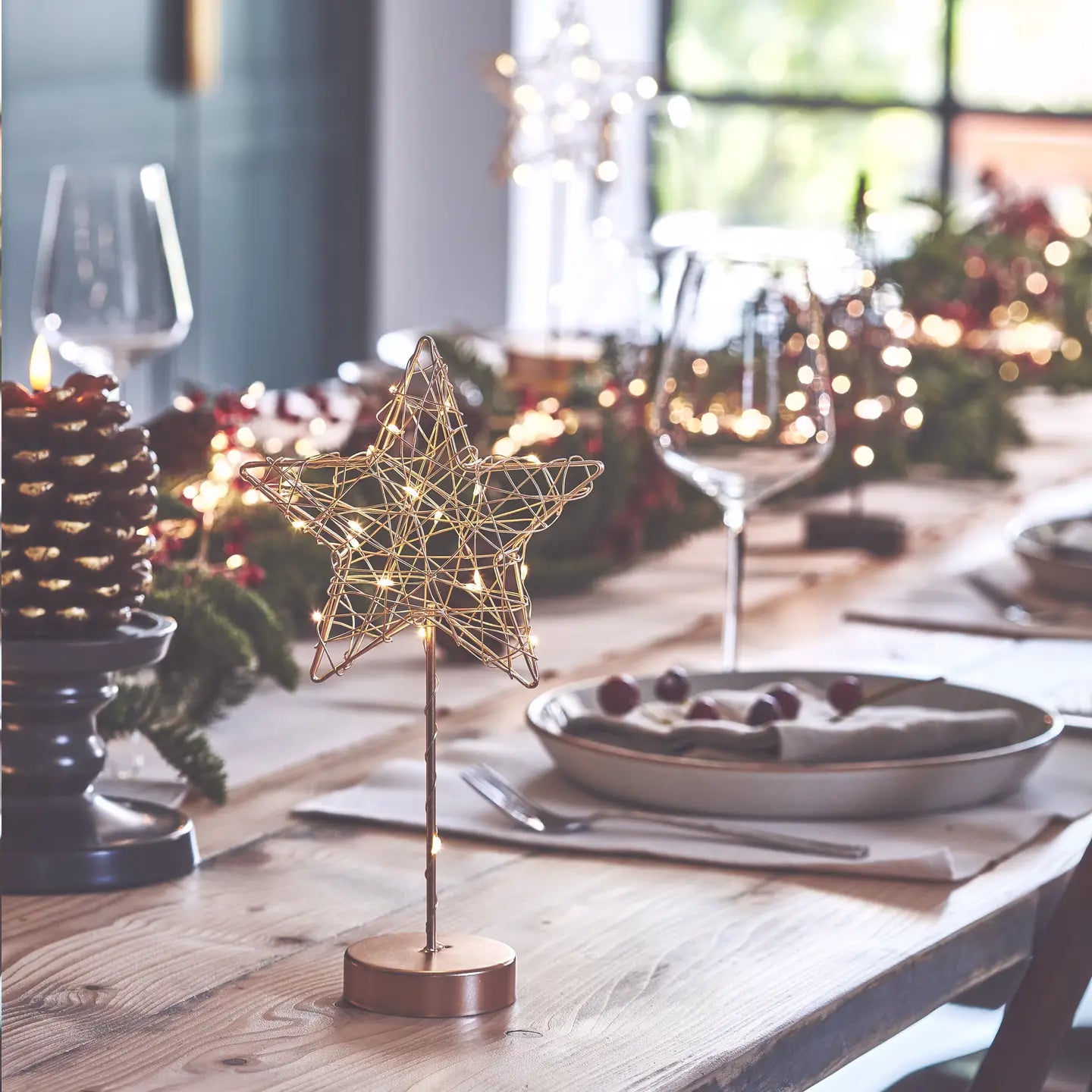 Christmas Table star - battery operated by Lightstyle London