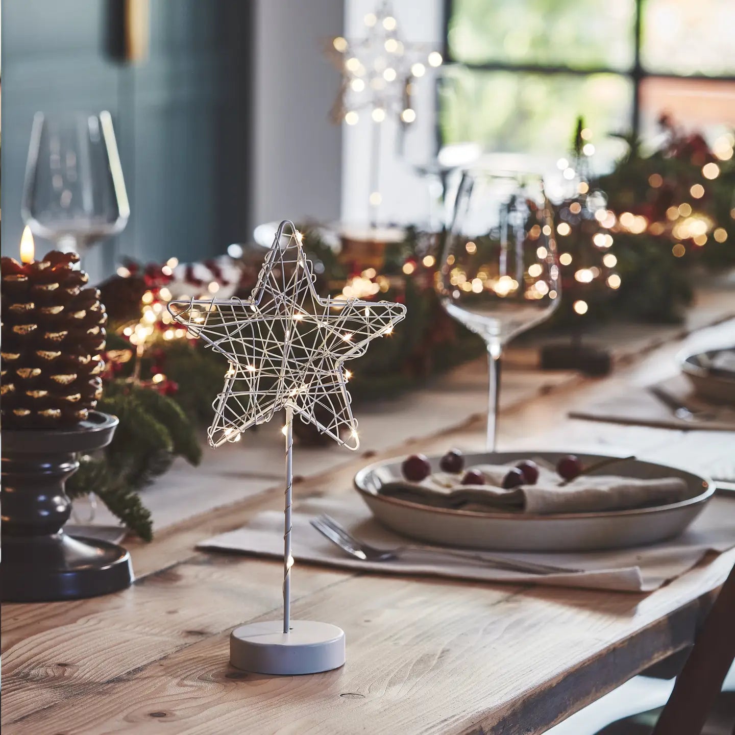 Christmas Table star - battery operated by Lightstyle London