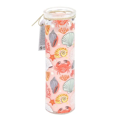 Pastel Shell Print Coconut & Sea Salt Coastal Tube Candle