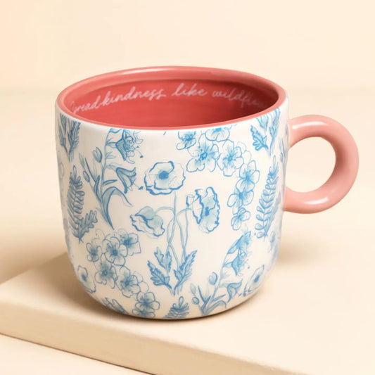 Blue Wildflower Print Mug