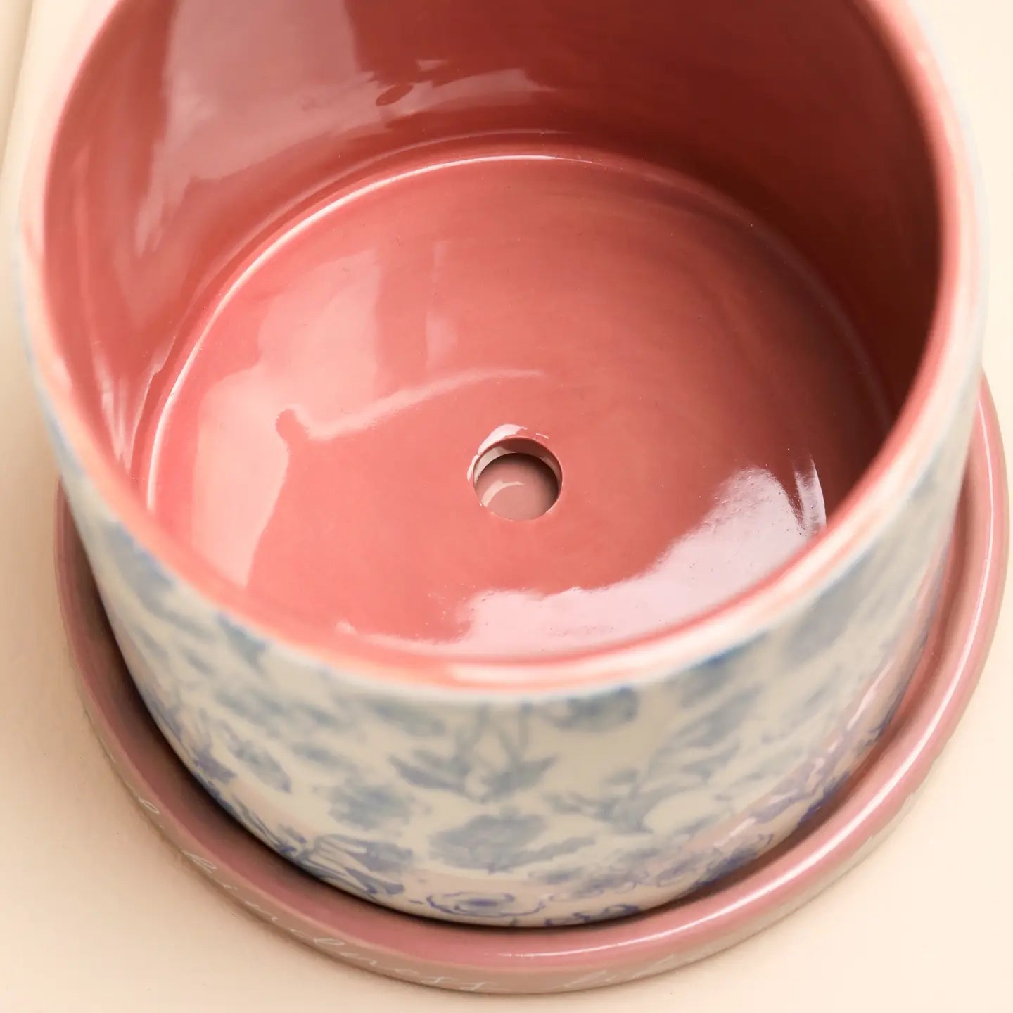 Blue Wildflower Print Planter