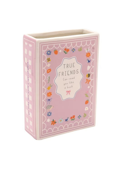 Love Life Friends Ceramic Book Vase