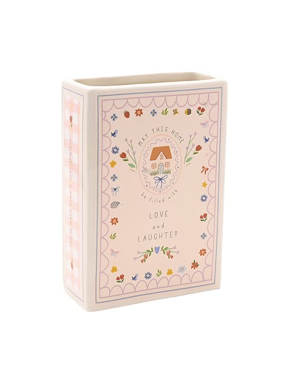 Love Life Book Vase 15cm - Home