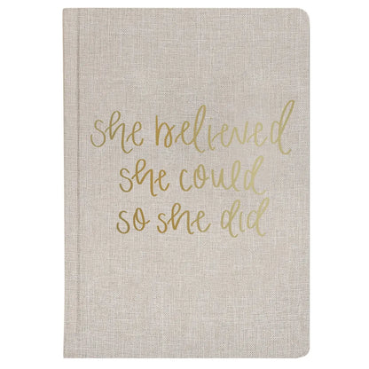She Believed She Could Fabric Journal - Home Decor & Gifts