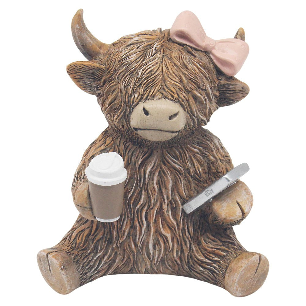 Highland Cow Coffeeholic ornament