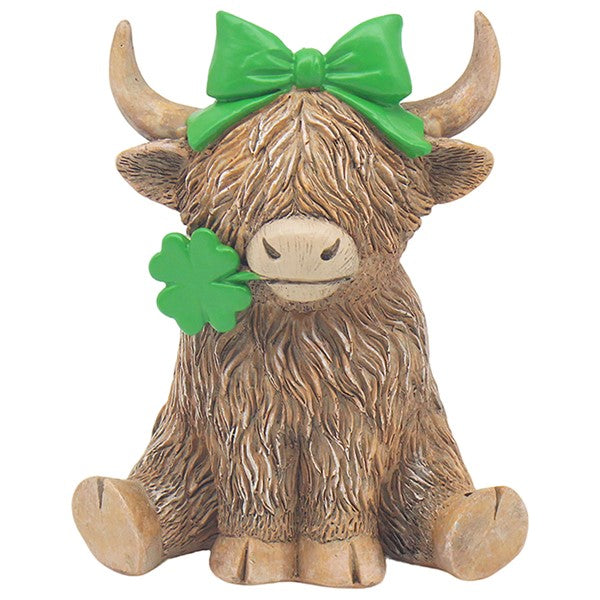 Highland Cow Irish Girl good luck Ornament