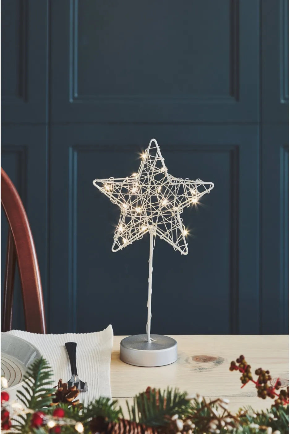 Silver Table LED Star by Lightstyle London
