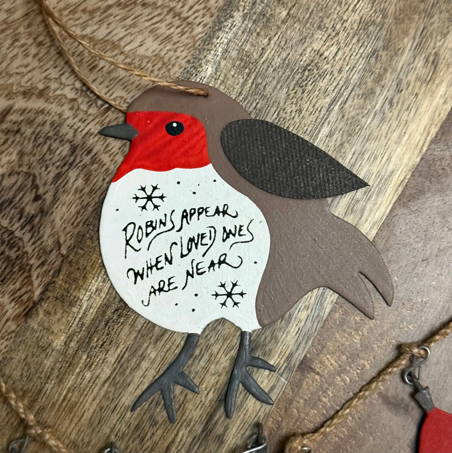 Shoeless Joe Robins Appear When Loved Ones Are Near Hanging Decoration