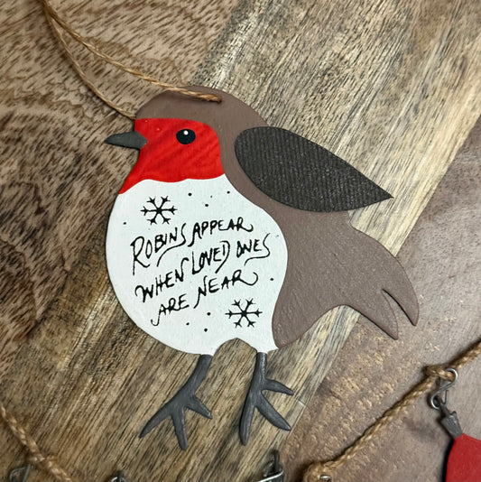 Shoeless Joe Robins Appear When Loved Ones Are Near Hanging Decoration