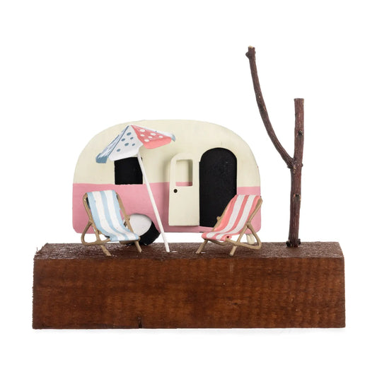 Chilled Out Pink Caravan By Shoeless Joe