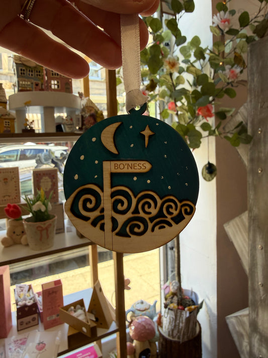 Coastal Bo’ness Signpost Night Sky Decoration