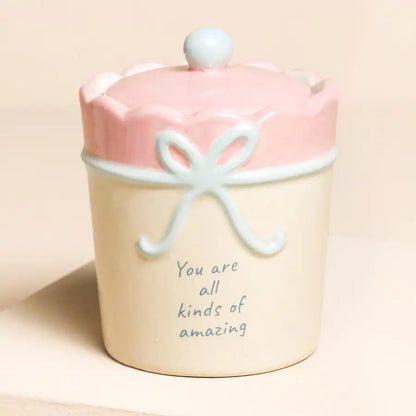Cream Ceramic Scallop Edge All Kinds of Amazing Candle