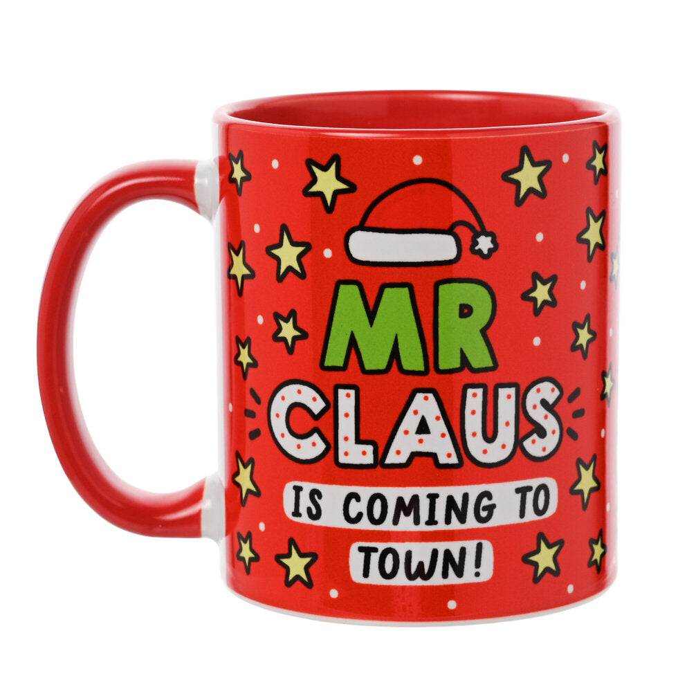 Mr Claus Christmas gift mug by Sam Jayne designs