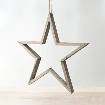 Rustic wooden stars. 3 sizes can be standing or hanging