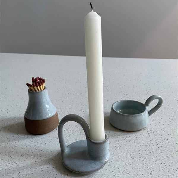 Wee Willy Winkee Candle Holder - Eggshell