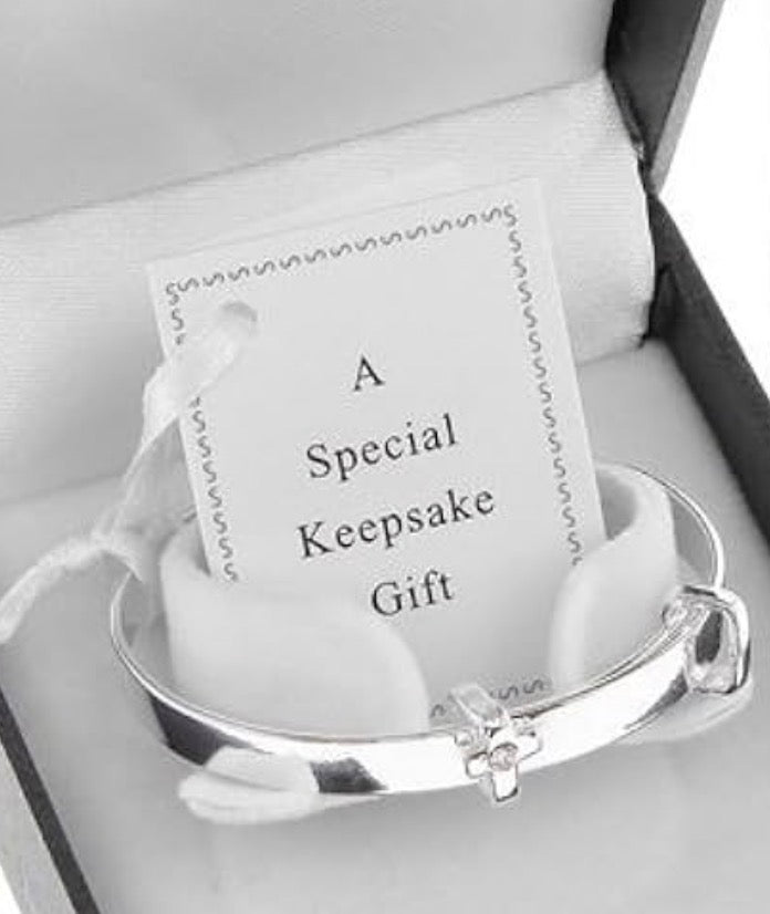 Silver plated baby bangle