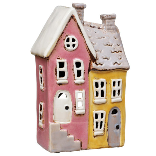 Village Pottery Tall Terrace House Tealight Holder