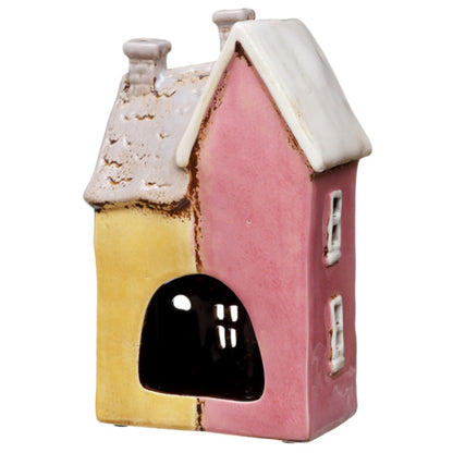 Village Pottery Tall Terrace House Tealight Holder