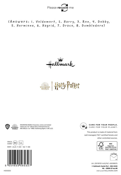 You’re the brightest wizard of your age Harry Potter birthday card by Hallmark