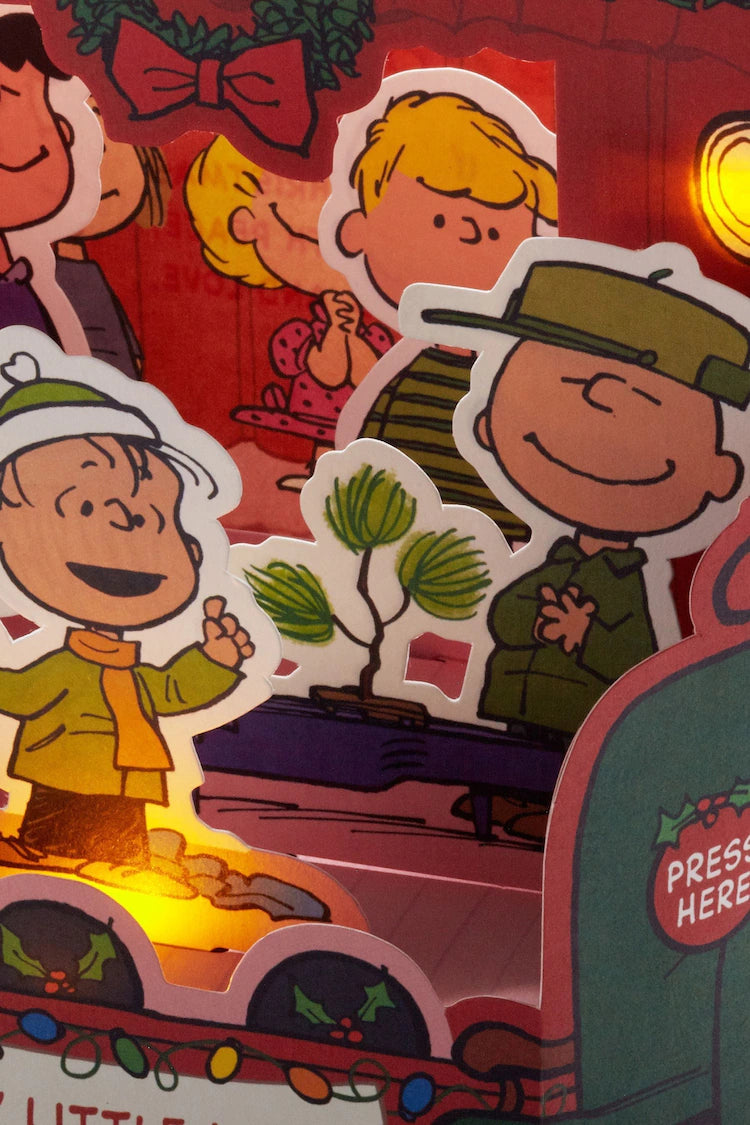 Paper Wonder Christmas Card - 3D PEANUTS Characters with Light & Voices Desig