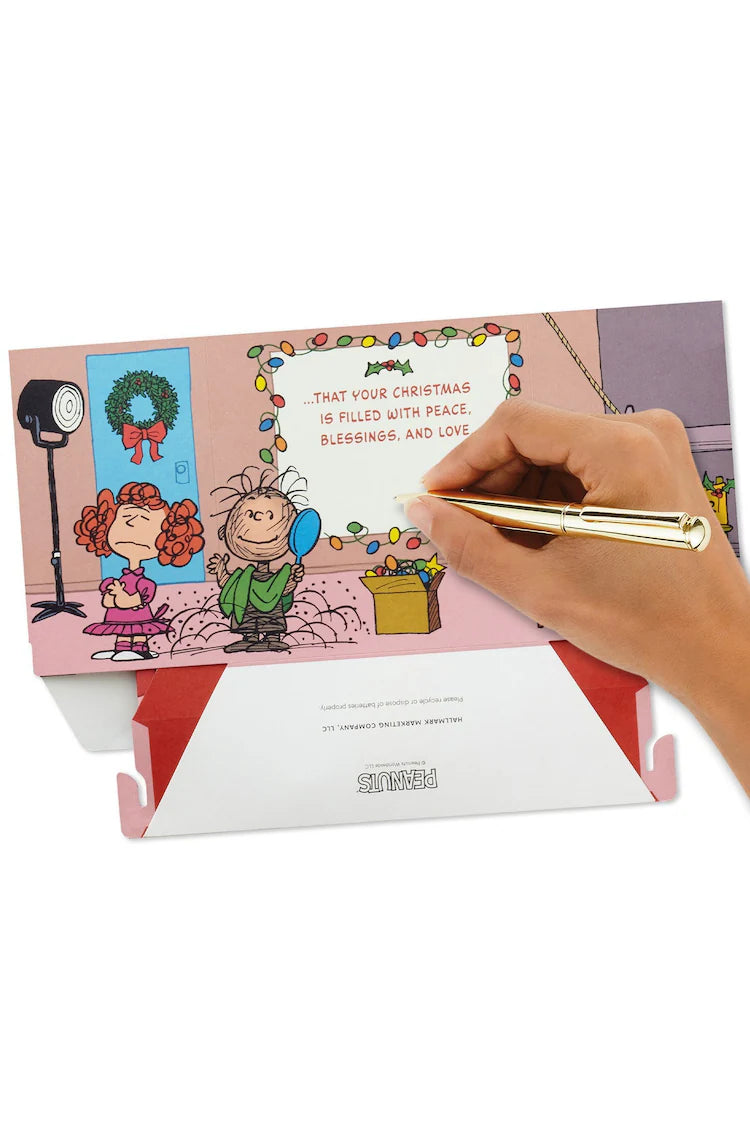 Paper Wonder Christmas Card - 3D PEANUTS Characters with Light & Voices Desig