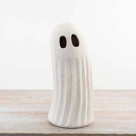 Large white or grey standing ghost figure ornament