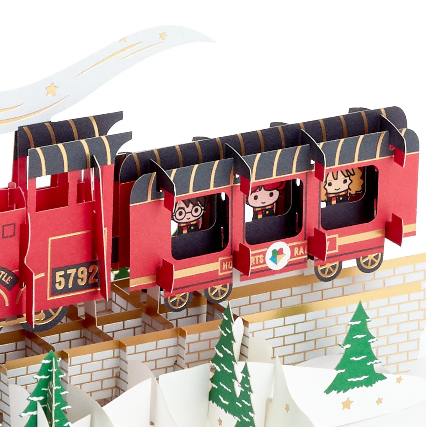 Christmas Paper Wonder Card - 3D Harry Potter™ Hogwarts Express Train Design