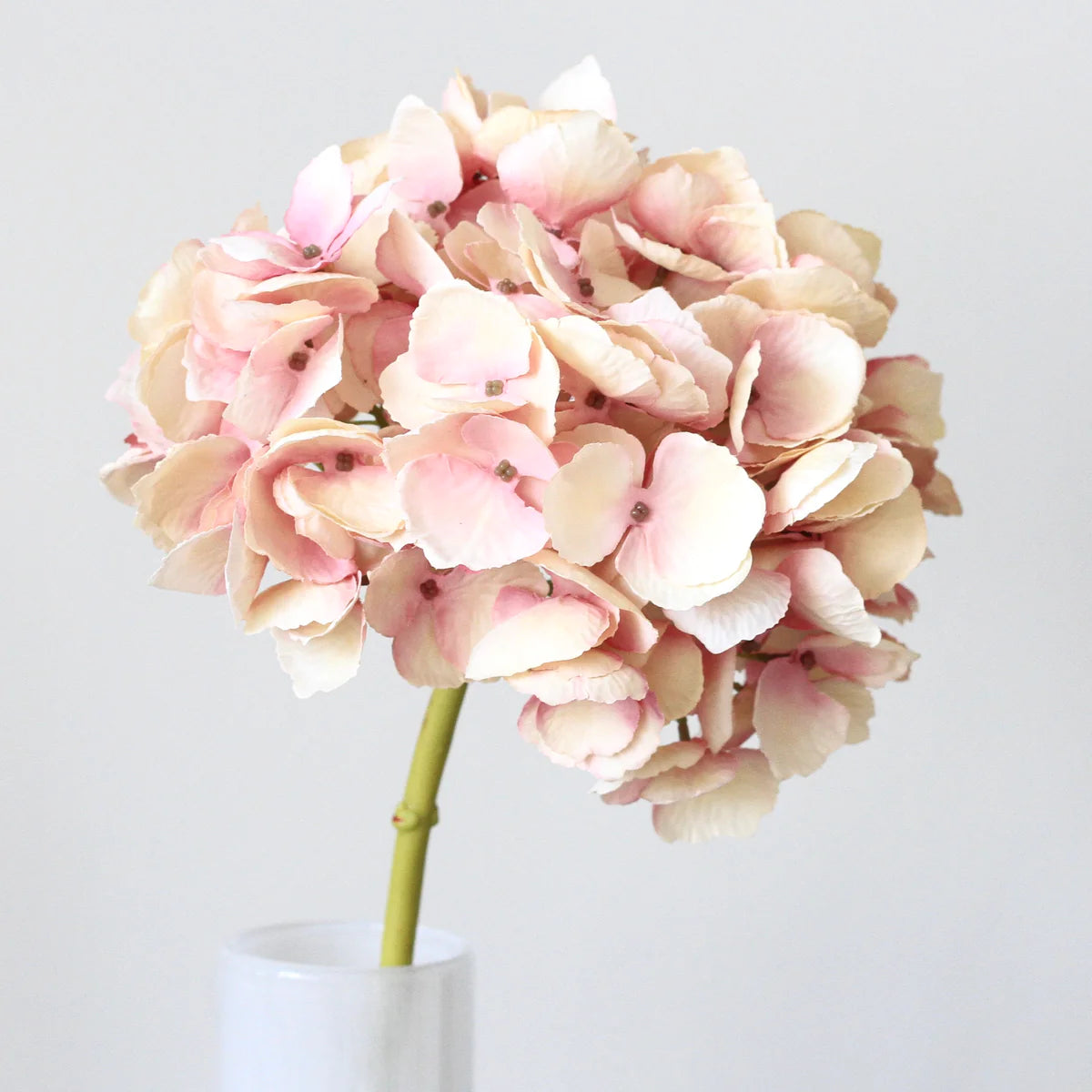 Dusky pink or white faux hydrangea