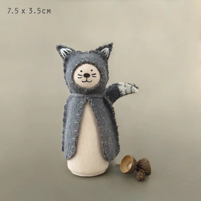 East of India wooden and felt animals