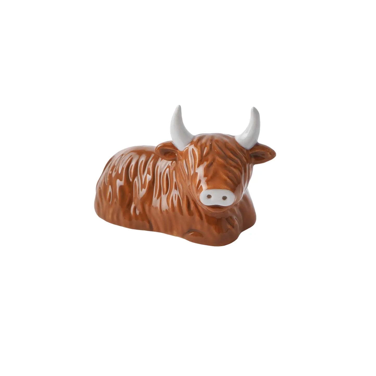 Ceramic highland cow ring holder