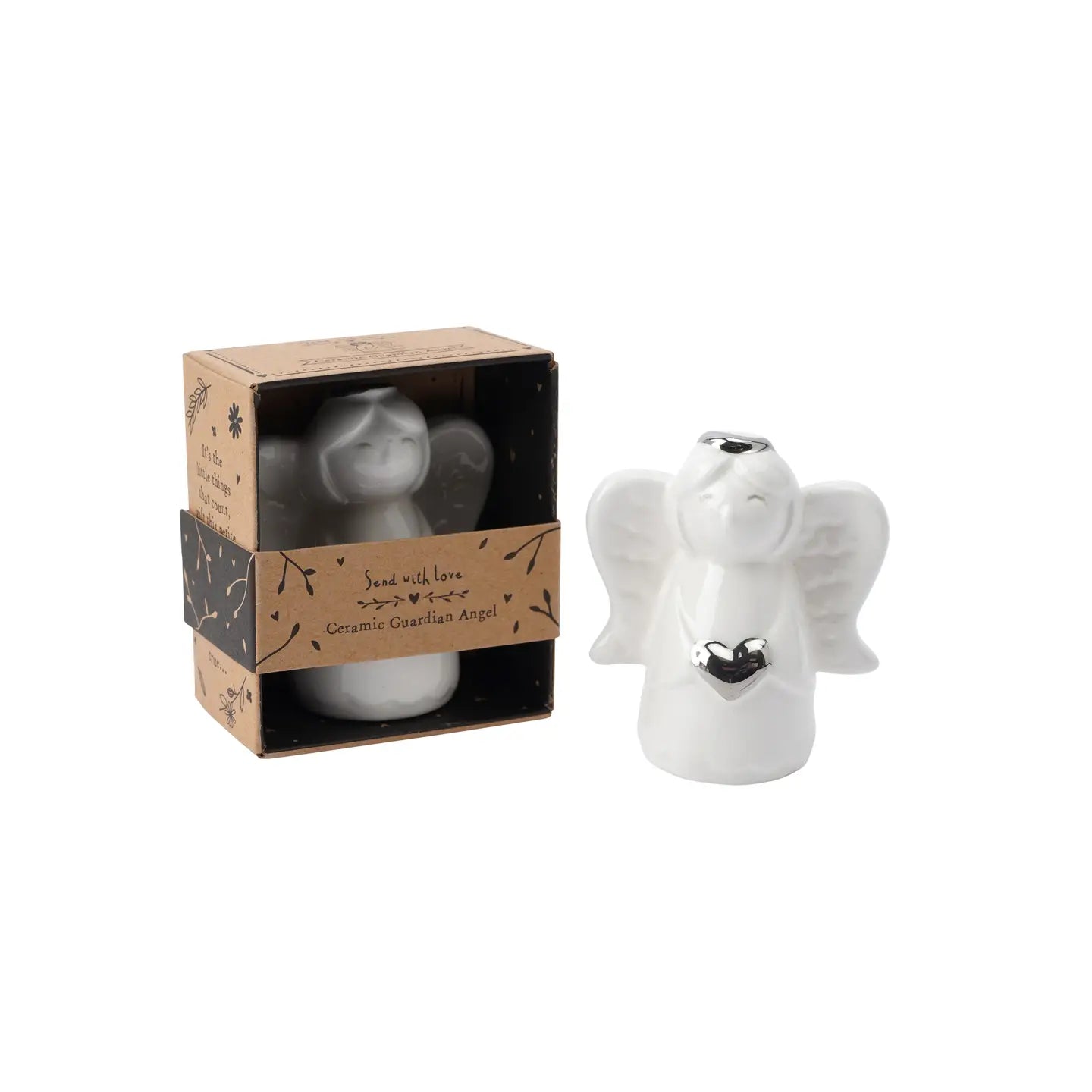 Send with Love Ceramic Guardian Angel in Gift Box