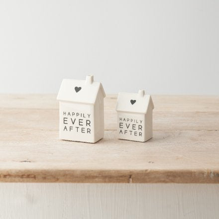Happily ever after ceramic house decoration. - 2 sizes