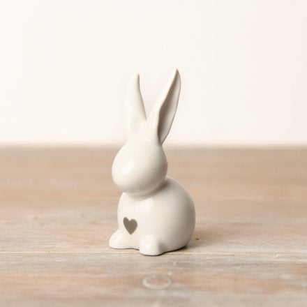 White Sitting Rabbit, 7.6cm