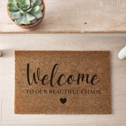 Welcome To Our Chaos Door Mat, 60cm
