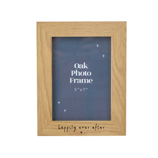 Happily ever after oak picture frame