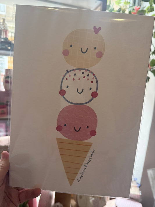 Sticky Kisses & Happy Smiles Print