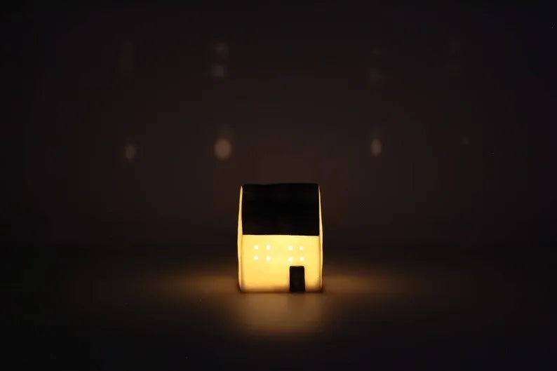 Small Porcelain House with LED