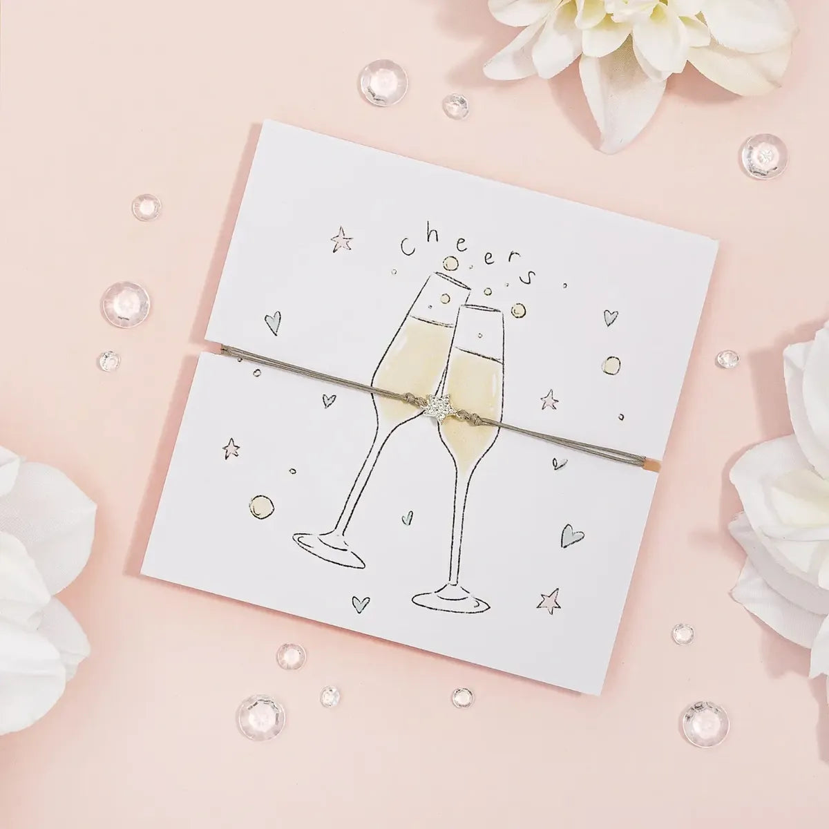Cheers” congratulations bracelet card