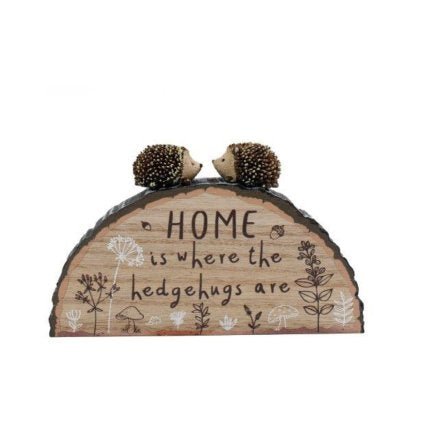 17cm Hedgehog Decorative Home Figurine “ home is where the hedgehogs are”