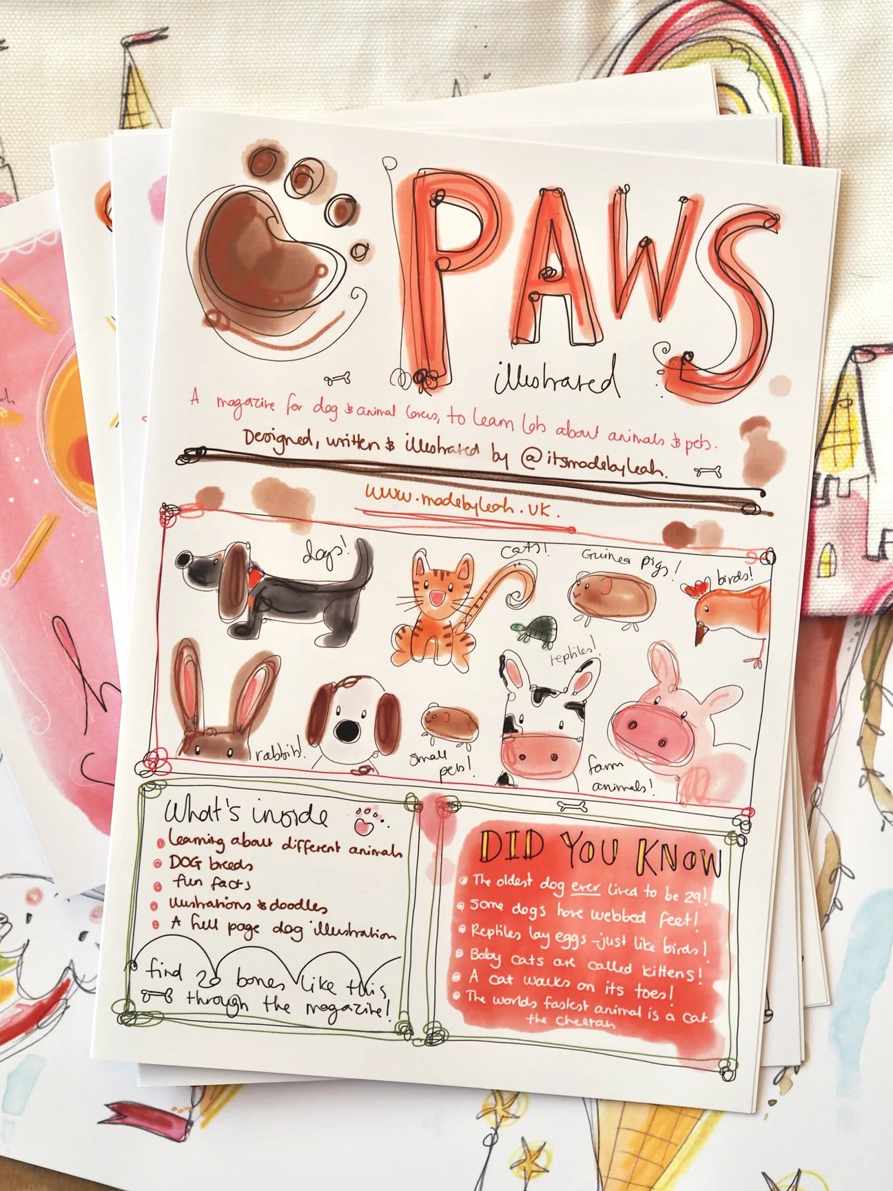 Paws Animal Magazine from Made by Leah
