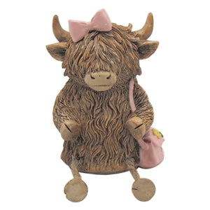 Highland cow figures with dangly legs