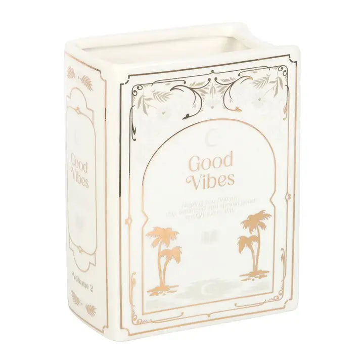 White Book Shaped Vase