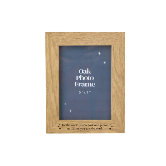Send with Love 'to the World You're...' Oak Photo Frame