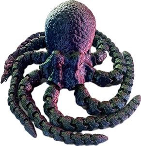 3D Printed Octopus Ornament/Fidget Toy - Purple/Blue/Green 26cm