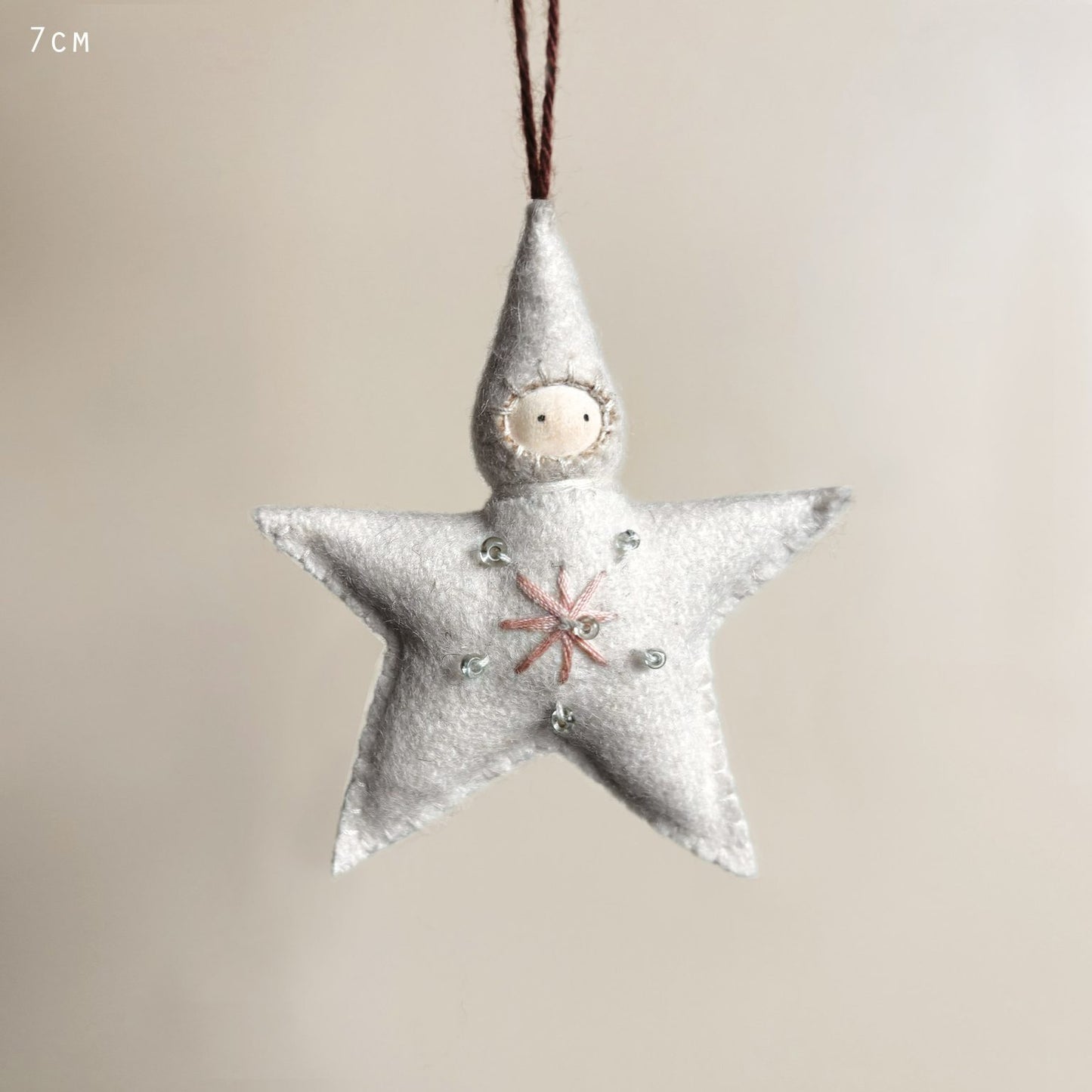 East of India small felt star babies. Choice of 3 colours