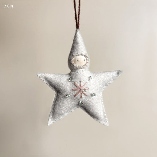 East of India small felt star babies. Choice of 3 colours